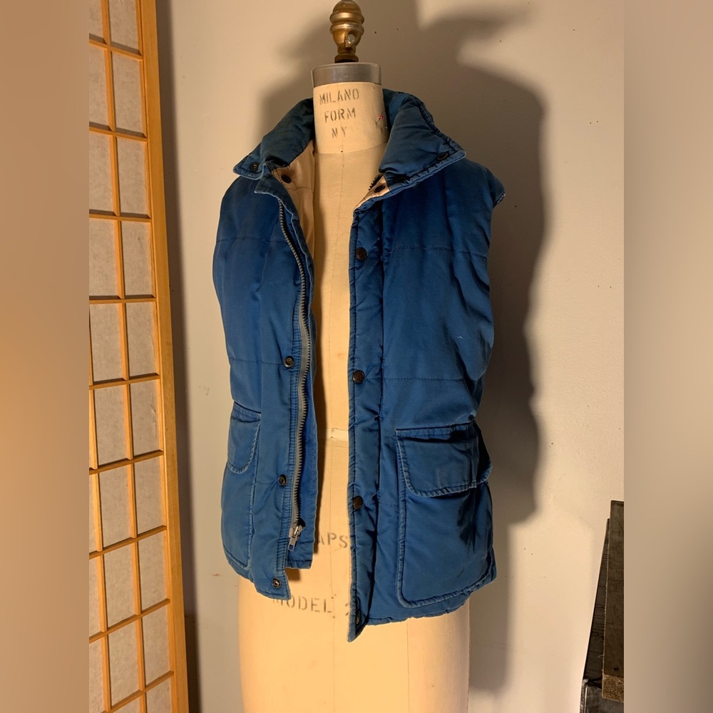 Puffy blue vest